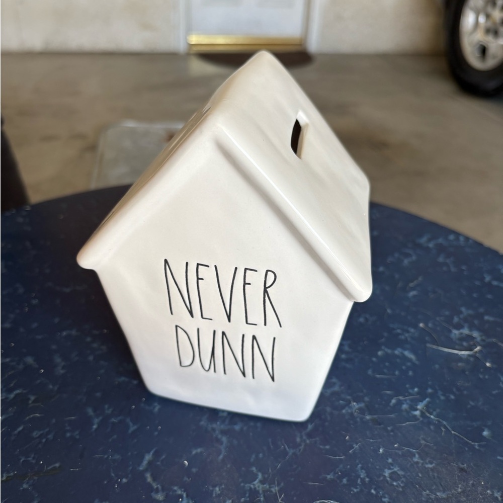 Rae Dunn White House-Shaped Coin Bank